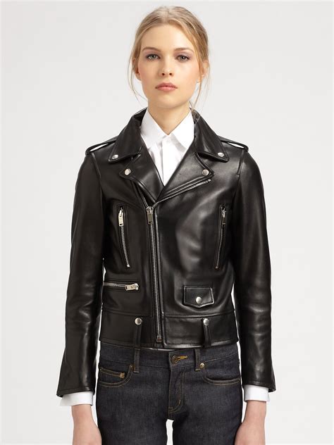 yves saint laurent biker jacket|st laurent motorcycle jacket.